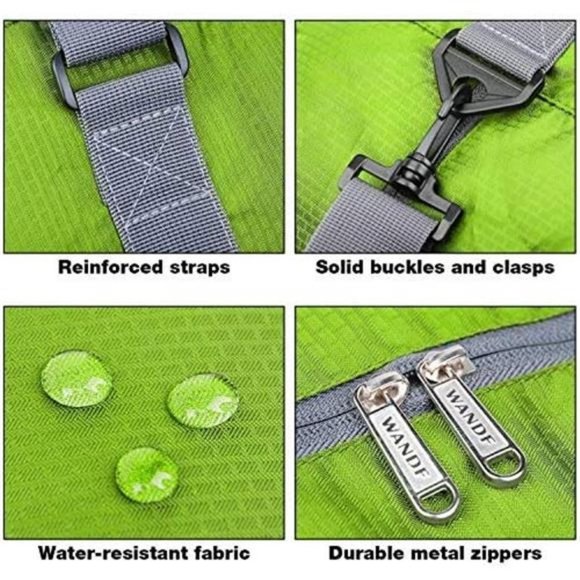 FOLDABLE Travel Duffle Bag A-Green - Picture 6 of 6